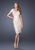 La Femme - 19167 Scalloped V-Neck Lace Cocktail Dress In Neutral
