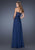 La Femme - 19186 Strapless Jeweled Chiffon Dress In Blue