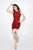Primavera Couture - 1918 Embellished Bateau Dress In Red