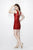 Primavera Couture - 1918 Embellished Bateau Dress In Red