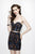 Primavera Couture - 1919 Two Piece Sequined Dress In Black and Multi-Color