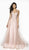 Flair Prom - 19203 Lace Applique A-Line Dress In Pink