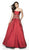 Flair Prom - 19208 Embroidered Mikado Ballgown In Red