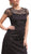 Cinderella Divine - 1920 Embellished Illusion Jewel Neck Sheath Dress