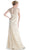 Embellished Illusion Jewel Neck Sheath Dress