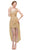 Eureka Fashion - 1921 Lace Mini Dress with High Low Chiffon Overskirt