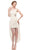 Eureka Fashion - 1921 Lace Mini Dress with High Low Chiffon Overskirt