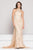 Colors Dress - High Halter Caped Panel Gown 1921 In Gold
