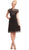 Short Sleeve Illusion Bateau Sheath Dress