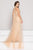 Colors Dress - High Halter Caped Panel Gown 1921 In Gold