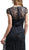 Cinderella Divine - Short Sleeve Illusion Bateau Sheath Dress