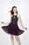 Primavera Couture - 1921 Beaded Halter A-line Dress In Purple