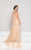 Colors Dress - 1921 High Halter Caped Panel Gown In Gold