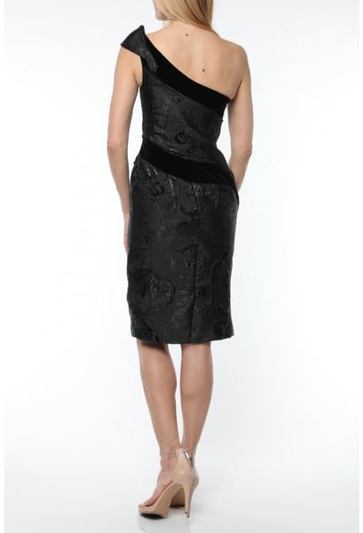 Terani Couture - 1921C0018 Sleeveless Asymmetric Sheath Dress