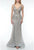Terani Couture - 1921GL0621 Bead Textured Plunging V-Neck Trumpet Gown