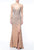 Terani Couture - 1921GL0624 Jewel Sprinkled High Slit Trumpet Gown