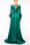 Terani Couture - 1921M0484 Cuffed Long Sleeve Overskirt Trumpet Gown