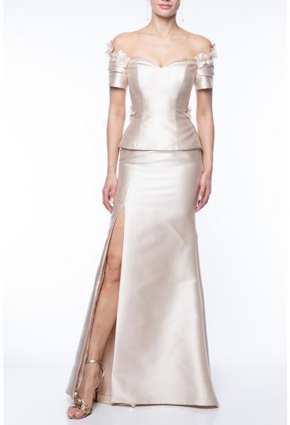 Terani Couture - 1921M0745 Ruffled Sweetheart Mermaid Dress In Silver