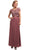 Cinderella Divine - Lace Bateau Neck Sheath Dress in Pink