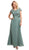 Cinderella Divine - Lace Bateau Neck Sheath Dress in Green