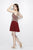 Primavera Couture - 1924 Beaded Sweetheart Tulle Dress In Red