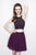 Primavera Couture - 1925 Two Piece Beaded A-line Dress In Purple