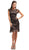 Cinderella Divine - Floral Lace Embroidered Jewel Neck Sheath Dress