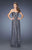 La Femme - 19299 Sequined Sweetheart Jeweled Dress In Gray