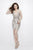 Primavera Couture - 1934 Sequined Halter Empire Cocktail Dress In Neutral