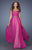 La Femme - 19388 Strapless Glitter Layered Gown In Pink