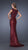 La Femme - 19389 Cap Sleeve Sequin Embellished Evening Dress in Red