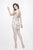 Primavera Couture - 1938 Floral Sequined Short Dress In Neutral and Multi-color