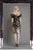 Janique - 1939 Off-Shoulder Metallic Cocktail Dress In Black