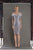Janique - 1939 Off-Shoulder Metallic Cocktail Dress In Silver