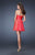 La Femme - 19415 Sparkling Strapless Empire Cocktail Dress   In Red