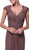 Sheer Embellished V-neck Sheath Dress