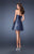 La Femme - 19421 Sequined Strapless Empire Cocktail Dress In Blue