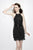 Primavera Couture - 1943 Halter Beaded Fringe Short Dress In Black