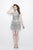 Primavera Couture - 1943 Halter Beaded Fringe Short Dress In Silver