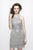Primavera Couture - 1943 Halter Beaded Fringe Short Dress In Silver
