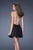 La Femme - 19441 Sequined Sweetheart A-line Dress in Black