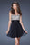 La Femme - 19441 Sequined Sweetheart A-line Dress in Black
