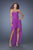 La Femme - 19447 Strapless Sweetheart High Low Gown in Purple