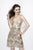 Primavera Couture - 1944 Sleeveless Sequined Short Dress In Gold