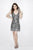 Primavera Couture - 1944 Sleeveless Sequined Short Dress In Silver