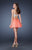La Femme - 19452 Diamond Cutout Empire Gown In Orange