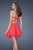 La Femme - 19458 Sequined Sweetheart Cocktail Dress in Pink