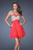 La Femme - 19458 Sequined Sweetheart Cocktail Dress in Pink