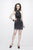 Primavera Couture - 1945 Embellished Halter Fringe Short Dress In Black