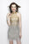 Primavera Couture - 1945 Embellished Halter Fringe Short Dress In Gold